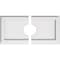 Ekena Millwork Rectangle Architectural Grade PVC Ceiling Medallion, 16"W x 8"H x 3"ID x 5 1/2"C x 1"P, Two-Piece CMP16X8RE2-03000 - alternate 1
